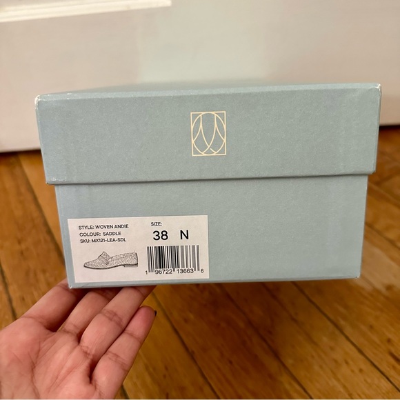 ✨🆕 NWB Margaux Andie cognac brown woven leather loafer, 38N - Picture 10 of 10